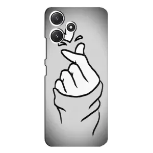 Чехол с принтом для Xiaomi POCO M6 (AlphaPrint - Знак сердечка) (Значок Love)