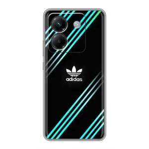 Чохли Адидас для Xiaomi Poco M7 Pro 5G (AlphaPrint) (Адідас з полосами)