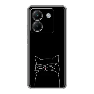 Чохол з малюнком кіт на Xiaomi Poco M7 Pro 5G (Байдужий кіт)