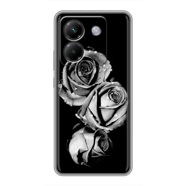 Чохол з принтом «Чорна троянда» для Xiaomi Poco M7 Pro 5G