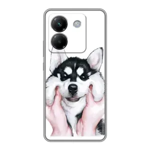 Чохли з собаками для Xiaomi Poco M7 Pro 5G (VPrint) (Радісний Хаскі)