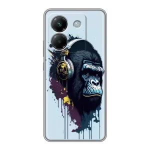 Чохол з Мавпами Xiaomi Poco M7 Pro 5G - (AlphaPrint) (Горила в навушниках)