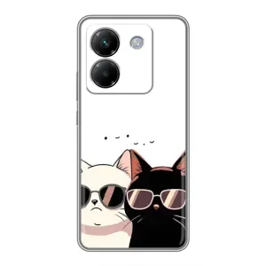 Чохол з малюнком кіт на Xiaomi Poco M7 Pro 5G (Коти в окулярах)