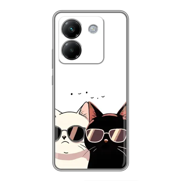 Чохол з принтом «Коти в окулярах» для Xiaomi Poco M7 Pro 5G Чохол з принтом «Коти в окулярах» для Xiaomi Poco M7 Pro 5G