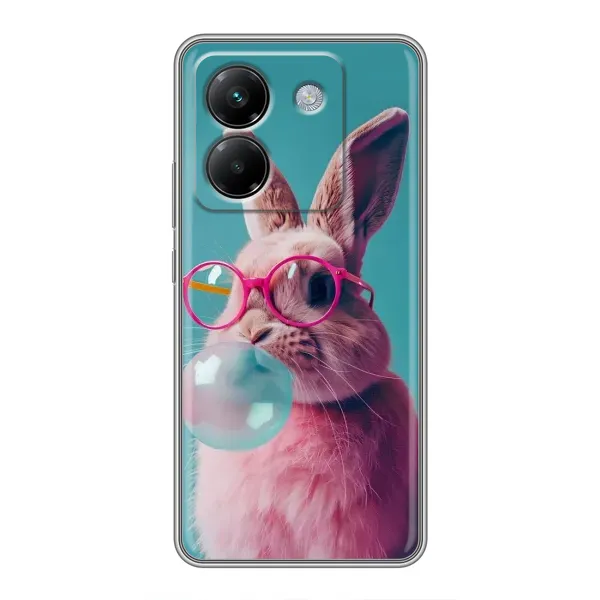 Чохол з принтом «Кролик в окулярах» для Xiaomi Poco M7 Pro 5G
