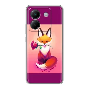 Чохли з картинкою Лисичка для Xiaomi Poco M7 Pro 5G (VPrint) (Лиса з трояндою)