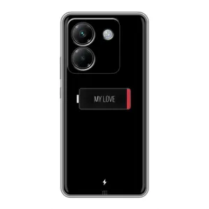 Чехлы для любимой на Поко М7 Про 5G (VPrint) (Love battery)