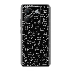 Чохол з принтом для Xiaomi Poco M7 Pro 5G (AlphaPrint) Модні коти (Маленькі котики)