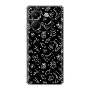 Новорічні, Святкові Чохли для Xiaomi Poco M7 Pro 5G - 2024 год (Новорічний фон)