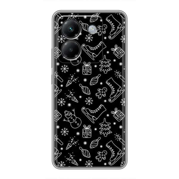 Чехол с принтом «Новогодний фон» для Xiaomi Poco M7 Pro 5G Чехол с принтом «Новогодний фон» для Xiaomi Poco M7 Pro 5G