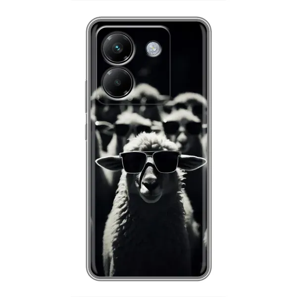 Чохол з принтом «Овечка в окулярах» для Xiaomi Poco M7 Pro 5G