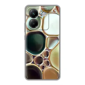 Мраморний чехол на Xiaomi Poco M7 Pro 5G (VPrint) (Радужний Мрамор)