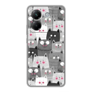 Чохли з Котиками для Xiaomi Poco M7 Pro 5G (VPrint) (Мальовані котики)
