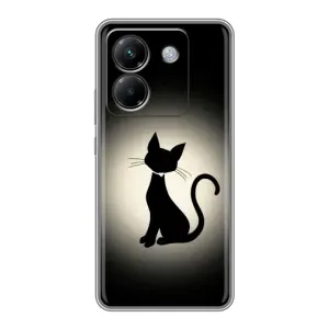 Чохол з принтом для Xiaomi Poco M7 Pro 5G (AlphaPrint) Модні коти (Силует котика)
