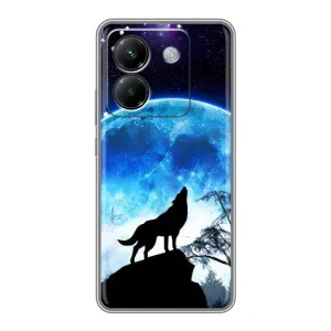 Захисні чохли для Поко М7 Про 5G (AlphaPrint) (ХІТ продаж) ВОВК (Вовк на місяць)