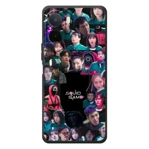 Чехол Гра в кальмара для Xiaomi POCO M7 (Коллаж Игра кальмара)