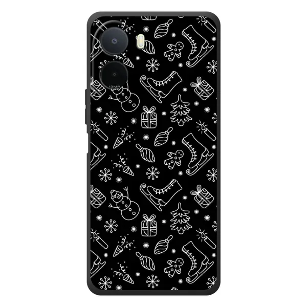 Чехол с принтом «Новогодний фон» для Xiaomi POCO M7