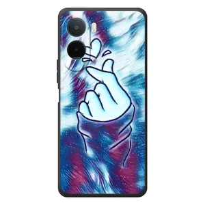 Чехол с принтом для Xiaomi POCO M7 (AlphaPrint - Знак сердечка) (Радужное сердце)