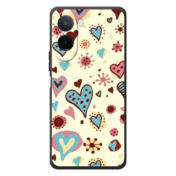 Чехол с принтом «Сердечки» для Xiaomi POCO M7