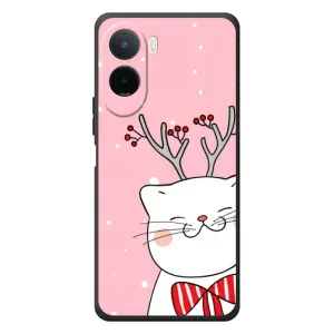 Новогодние Чехлы для Поко М7 (VPrint) (Зимний кот)