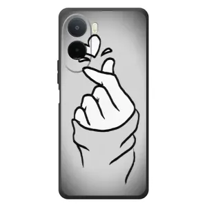 Чехол с принтом для Xiaomi POCO M7 (AlphaPrint - Знак сердечка) (Значок Love)