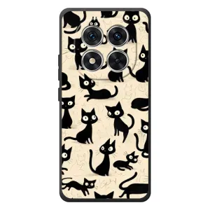 Чехол с рисунком кот на Xiaomi Poco M8 Pro (Черные коты)