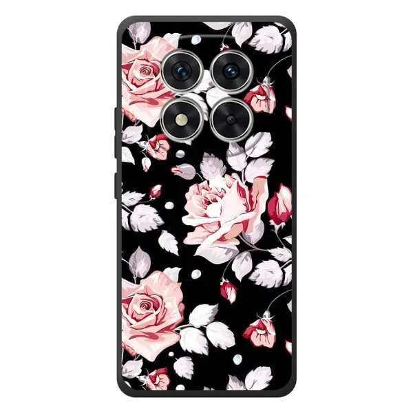 Чехол с принтом «Цветочки на черном» для Xiaomi Poco M8 Pro