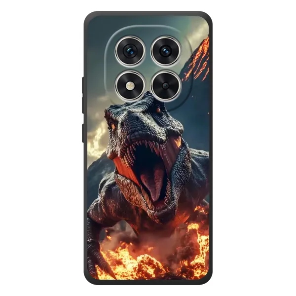 Чохол з принтом «Вогняний динозавр» для Xiaomi Poco M8 Pro