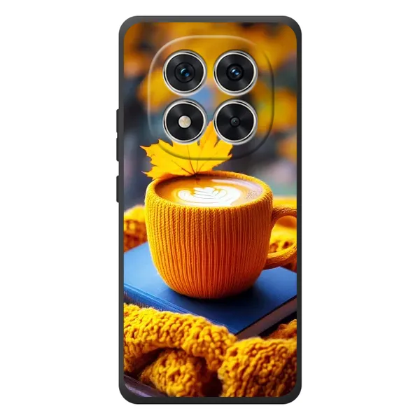 Чехол с принтом «Кофе на желтом пледе» для Xiaomi Poco M8 Pro