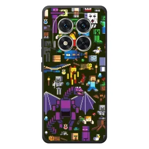 Чехол Майнкрафт на Xiaomi Poco M8 Pro (AlphaPrint) Minecraft (Коллаж Майнкрафт)