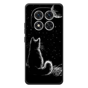 Чохол з принтом для Xiaomi Poco M8 Pro (AlphaPrint) Модні коти (Котик і місяць)