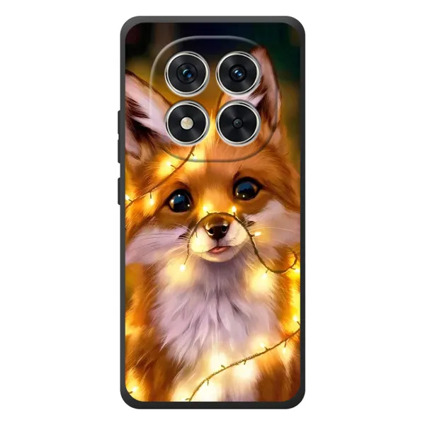 Чехол с принтом «Лисичка в гирляндах» для Xiaomi Poco M8 Pro