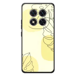 Силконовий чохол з принтом в квітах на Xiaomi Poco M8 Pro (Жовта монстера арт)