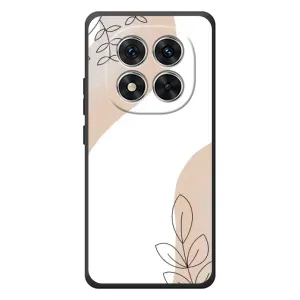 Силконовий чохол з принтом в квітах на Xiaomi Poco M8 Pro (Нюдова гілочка абстракція)