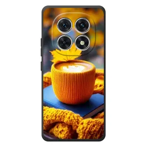 Чехол с уникальным дизайном «Осень с кофе» для Xiaomi Poco M8 (Кофе на желтом пледе)