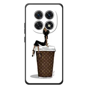 Чехлы Луи Витон для Xiaomi Poco M8 (AlphaPrint - LOUIS VUITTON) (кофе LOUIS VUITTON)