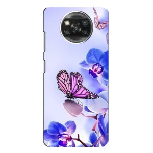 Чохли з квітами для Xiaomi POCO X3 Pro (VPrint) (Метелик на квітах)
