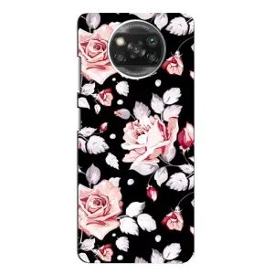 Чохли з квітами для Xiaomi POCO X3 Pro (VPrint) (Квіти на чорному)