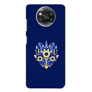 Чехлы для Xiaomi POCO X3 Pro  Укр. Символика (AlphaPrint) (Цветочный Герб)