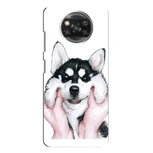 Чохол з Хаскі Xiaomi Poco X3 Pro - (AlphaPrint) (Хаскі улибака)