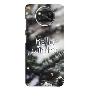 Новогодние, Праздничные Чехлы для Xiaomi POCO X3 Pro - 2024 год (Hello winter)