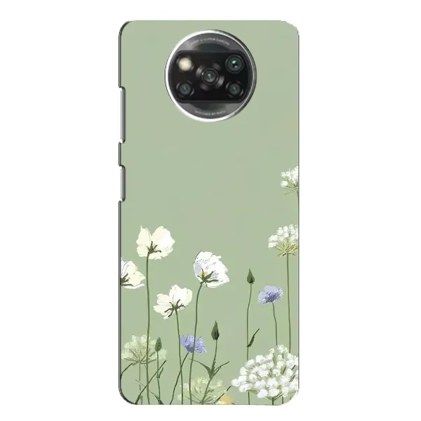 Чехол с принтом «Цветы на зеленом» для Xiaomi POCO X3 Pro