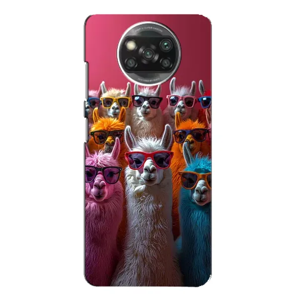 Чехол с принтом «Ламы в очках» для Xiaomi POCO X3 Pro