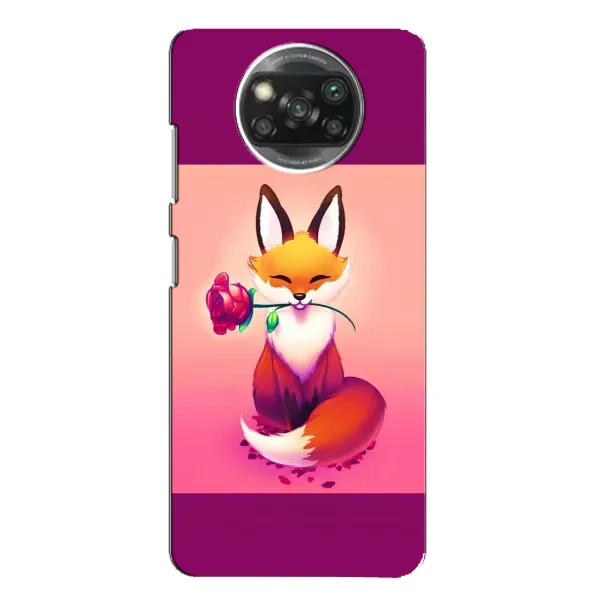 Чехол с принтом «Лисичка с розочкой» для Xiaomi POCO X3 Pro