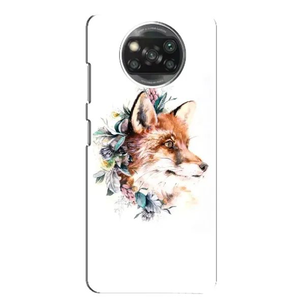 Чехол с принтом «Лисичка в цветочках» для Xiaomi POCO X3 Pro