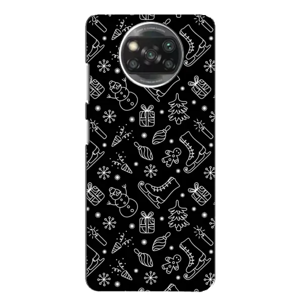 Чехол с принтом «Новогодний фон» для Xiaomi POCO X3 Pro Чехол с принтом «Новогодний фон» для Xiaomi POCO X3 Pro