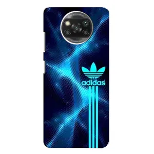 Чохли Адидас для Xiaomi POCO X3 Pro (AlphaPrint) (Синій Адідас)