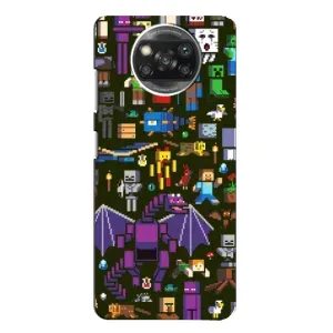 Чехол Майнкрафт на Xiaomi POCO X3 (AlphaPrint) Minecraft (Коллаж Майнкрафт)