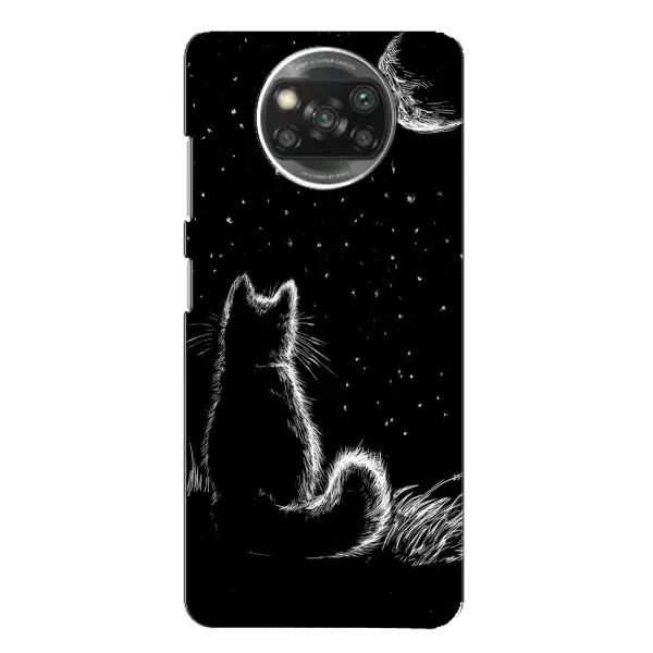 Чехол с принтом «Котик и луна» для Xiaomi POCO X3