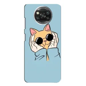 Чехол на Сяоми Поко X3 с Котами (VPrint) (Котик в очках)